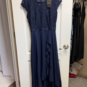 MIUSOL Navy Blue Lace Midi Dress | Cap Sleeve | Size S | NWT
